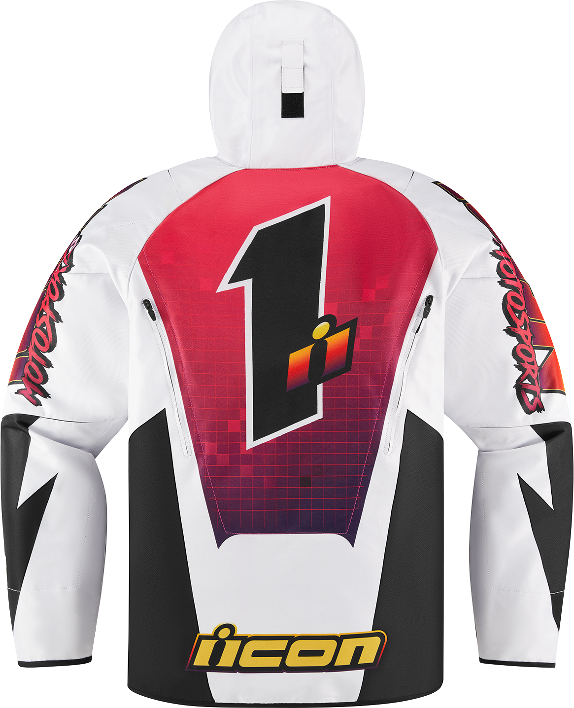 ICON Airframe Quarterflash Jacket - White/Black/Red - Large 2820-5958