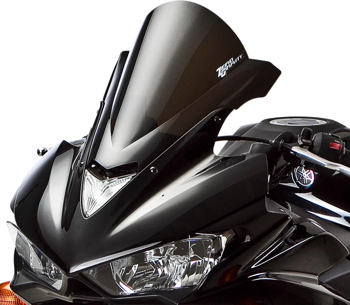 ZERO GRAVITY Double Bubble Windscreen - Dark Smoke - YZF-R3 16-553-19