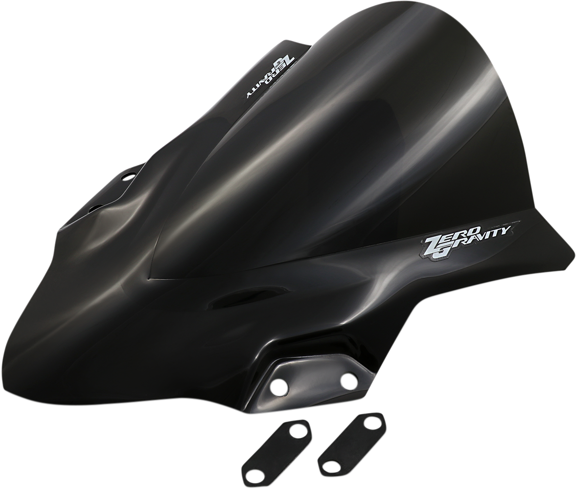 ZERO GRAVITY Double Bubble Windscreen - Dark Smoke - Ninja 400 16-283-19