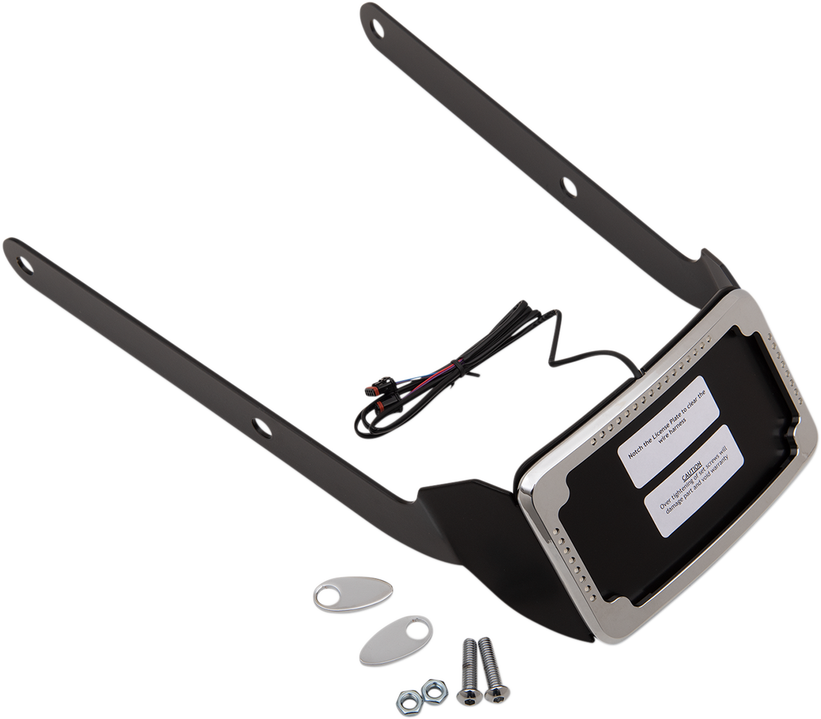 CYCLE VISIONS LP Plate Frame & Mount with Signals - FXSB - Chrome CV-4654