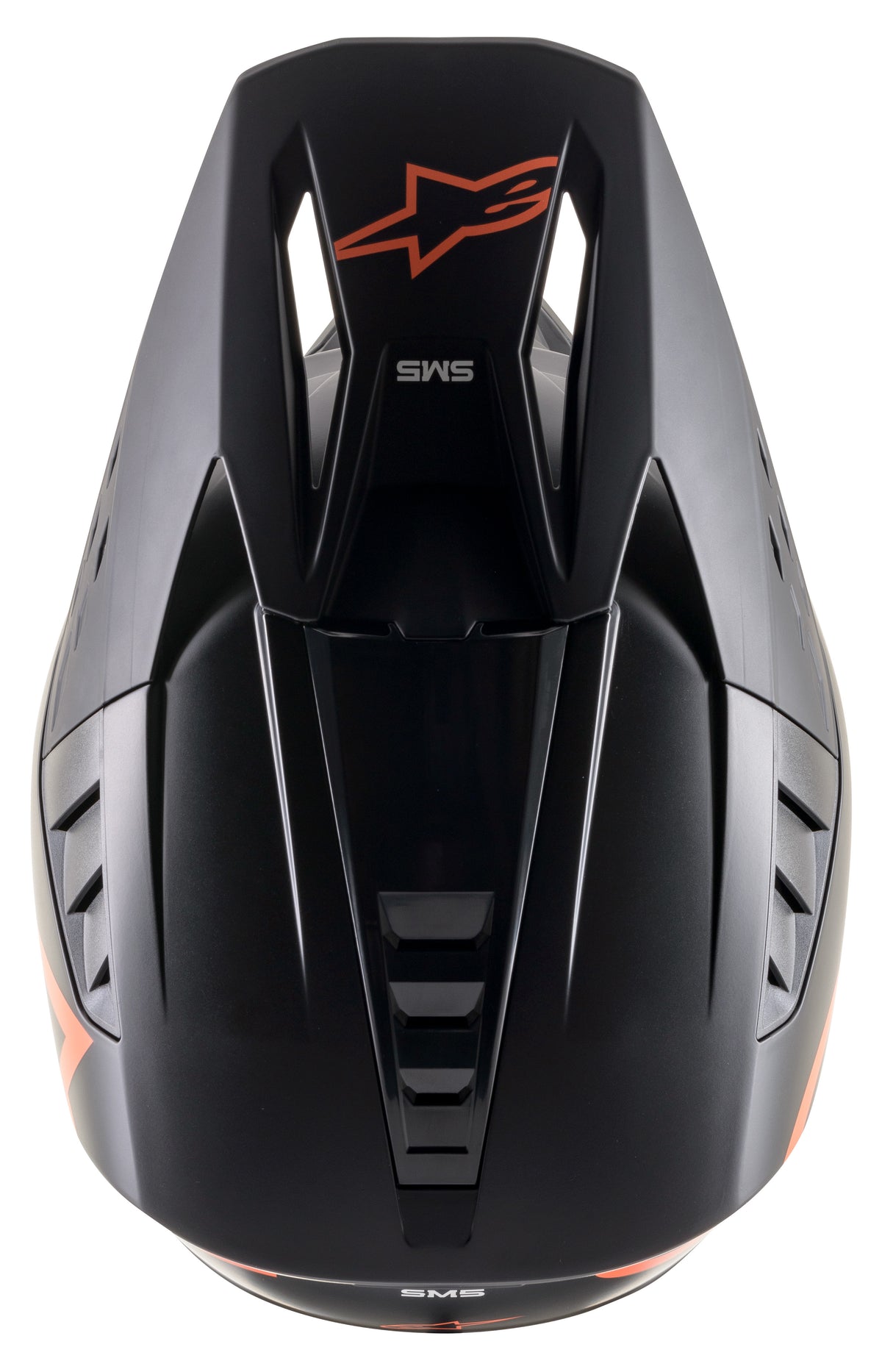 S M5 Compass Helmet Matte Black/Orange Fluo Lg