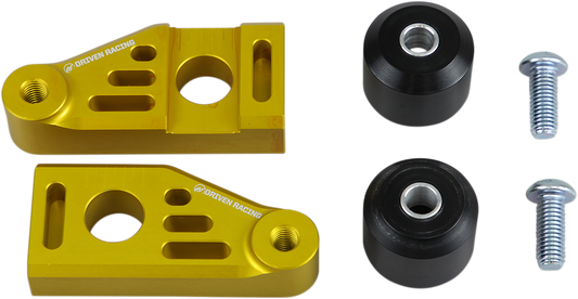 DRIVEN RACING Axle Block Sliders - Yamaha FZ-9 - Gold DRAX-121-GD
