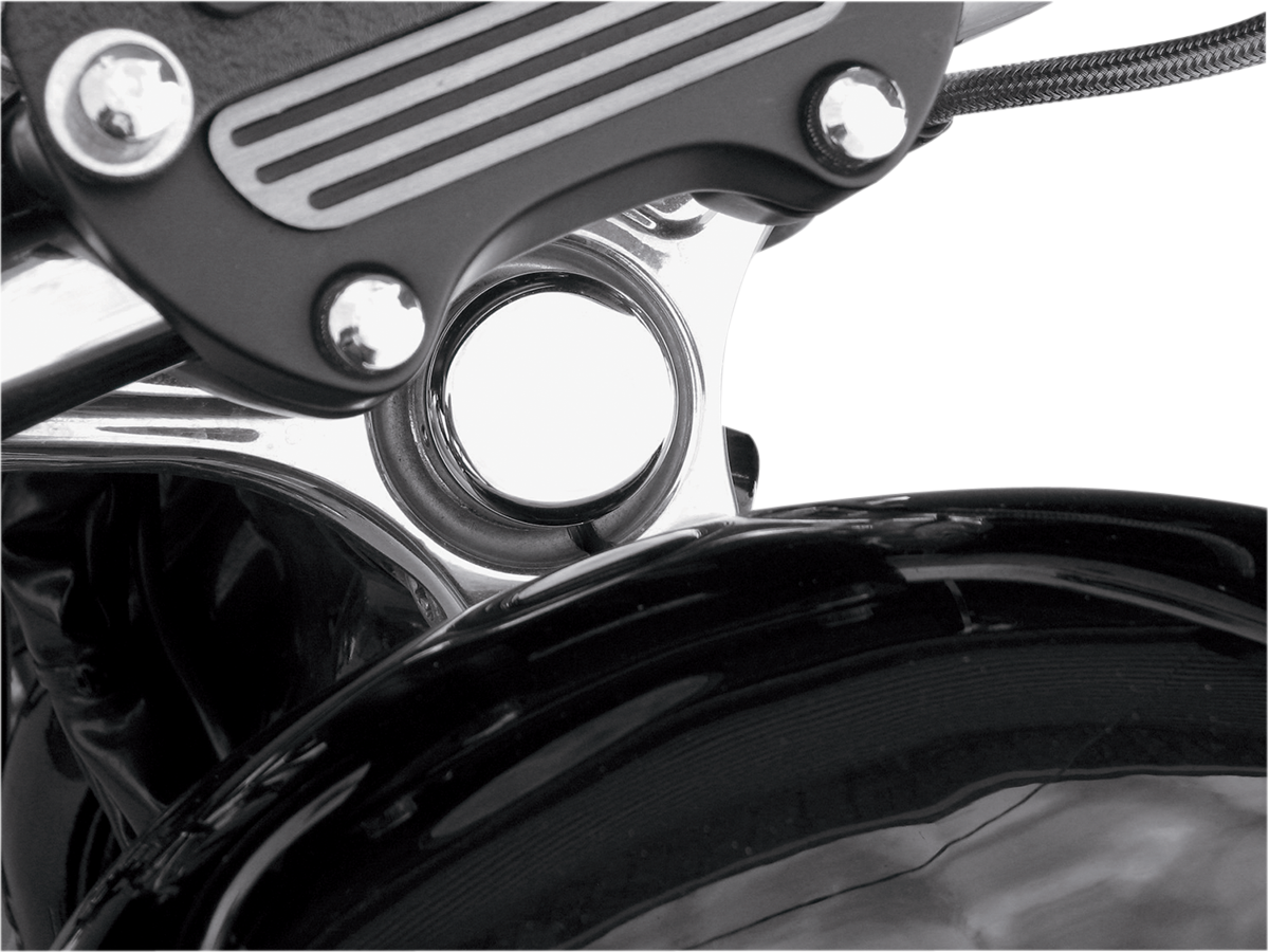 DRAG SPECIALTIES Steering Stem Bolt Cover - Chrome - '99-'17 FXD | '87-'09 XL C23-0227