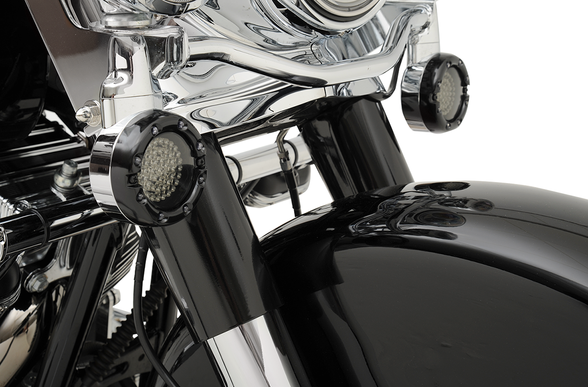 DRAG SPECIALTIES Fork Slider Covers - Black 77485B