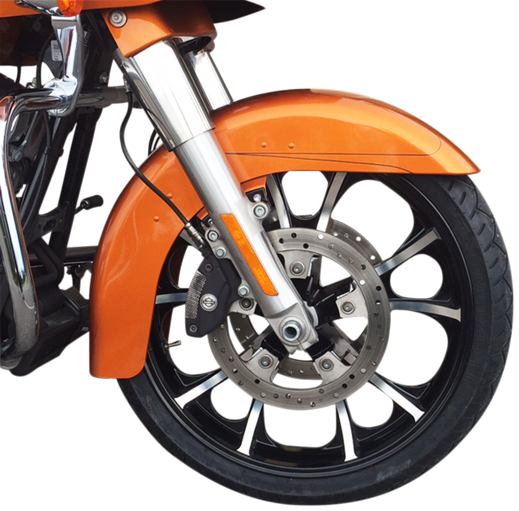 COASTAL MOTO Front Wheel - Largo - Dual Disc/No ABS - Black Cut - 21"x3.50" - '00-'07 FL 3D-LGO213BC07