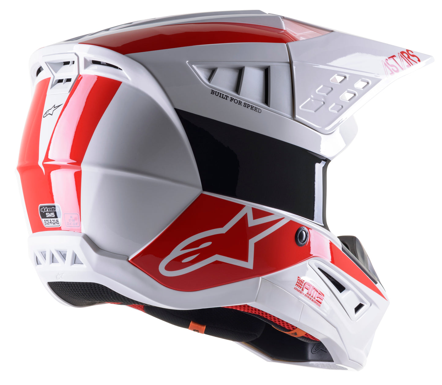 S M5 Bond Helmet White/Red Glossy Sm