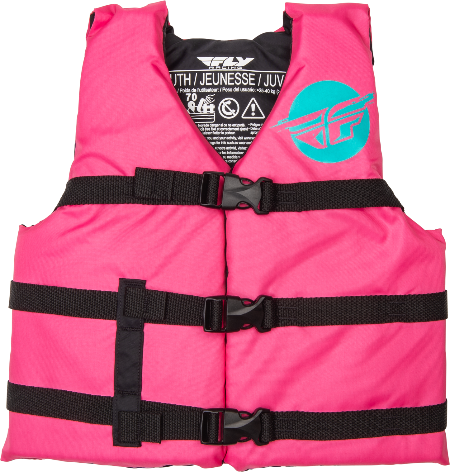Youth Flotation Vest Neon Pink/Teal