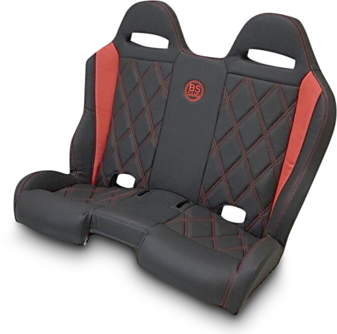 BS SAND Performance Bench Seat - Black/Red PEBERDBDX