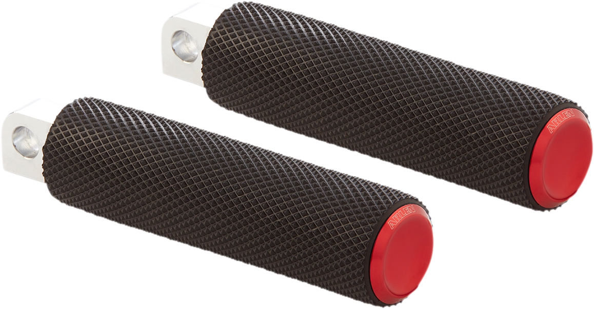 ARLEN NESS Knurled Footpegs - Red - FXDR 07-954