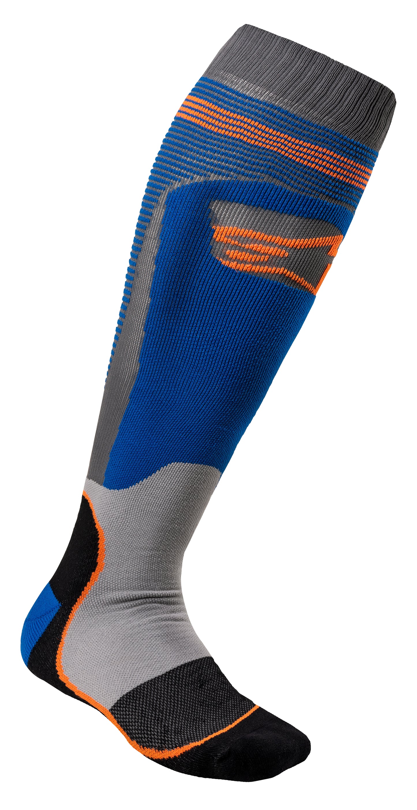 Mx Plus 1 Socks Blue/Fluo Orange Lg