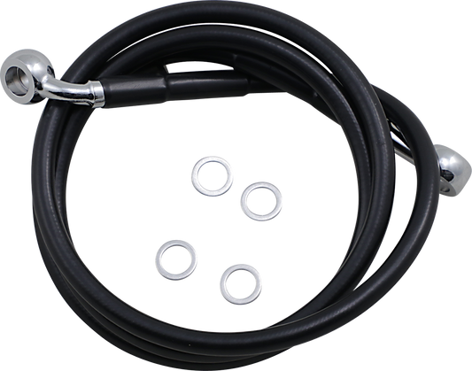 DRAG SPECIALTIES Brake Line - +2" - Black - XL 618763-2BLK