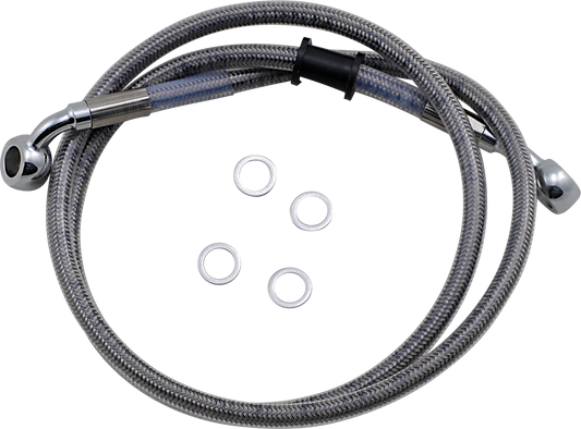 DRAG SPECIALTIES Brake Line - Front (Upper) - Stainless Steel 618606