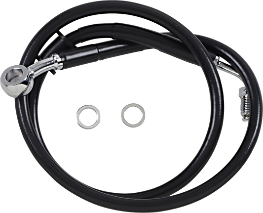 DRAG SPECIALTIES Brake Line - +6" - Black - '18-'22 Softail 618620-6BLK