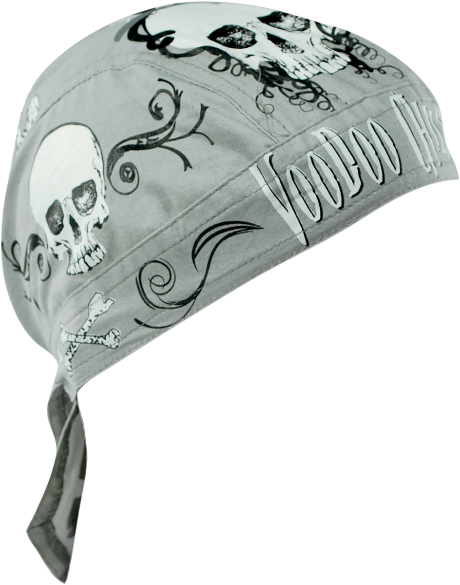 ZAN HEADGEAR Flydanna? Head Wrap - Voodoo Child - Gray Z668