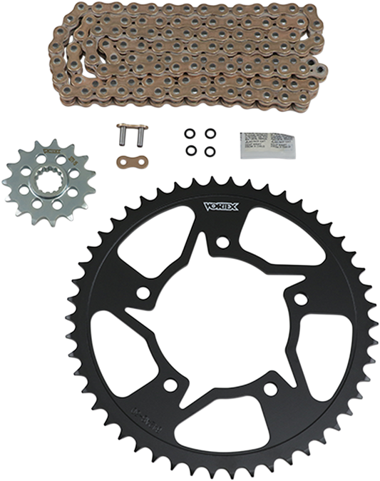 VORTEX Steel Chain Kit - Gold - YamahaYZF-R6 - '99-'02 CKG6321