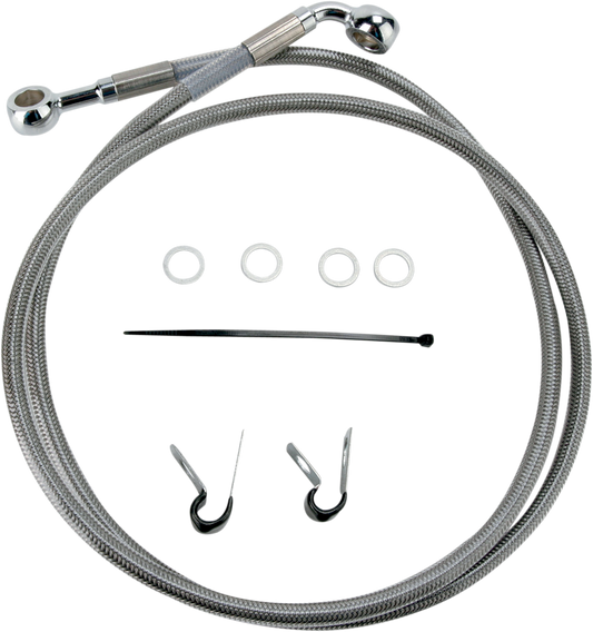 DRAG SPECIALTIES Brake Line - Front - +10" - Stainless Steel - XL 660310-10