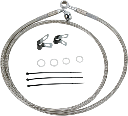 DRAG SPECIALTIES Brake Line - Front - +6" - Stainless Steel 640115-6