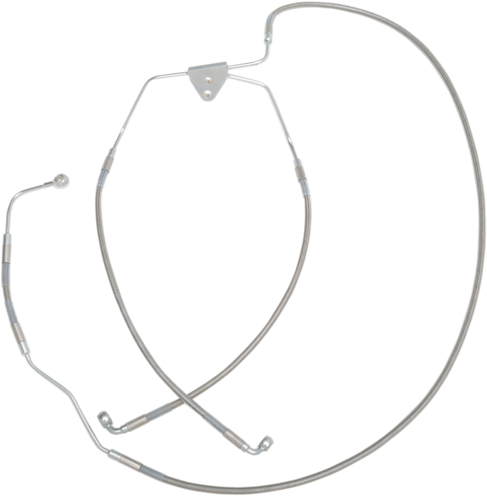 DRAG SPECIALTIES Brake Line - Front (Lower/Mid) - Stainless Steel 691183