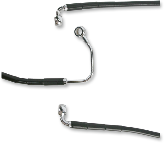 DRAG SPECIALTIES Brake Line - Front (Lower/Mid) - ABS - Black 691183-BLK