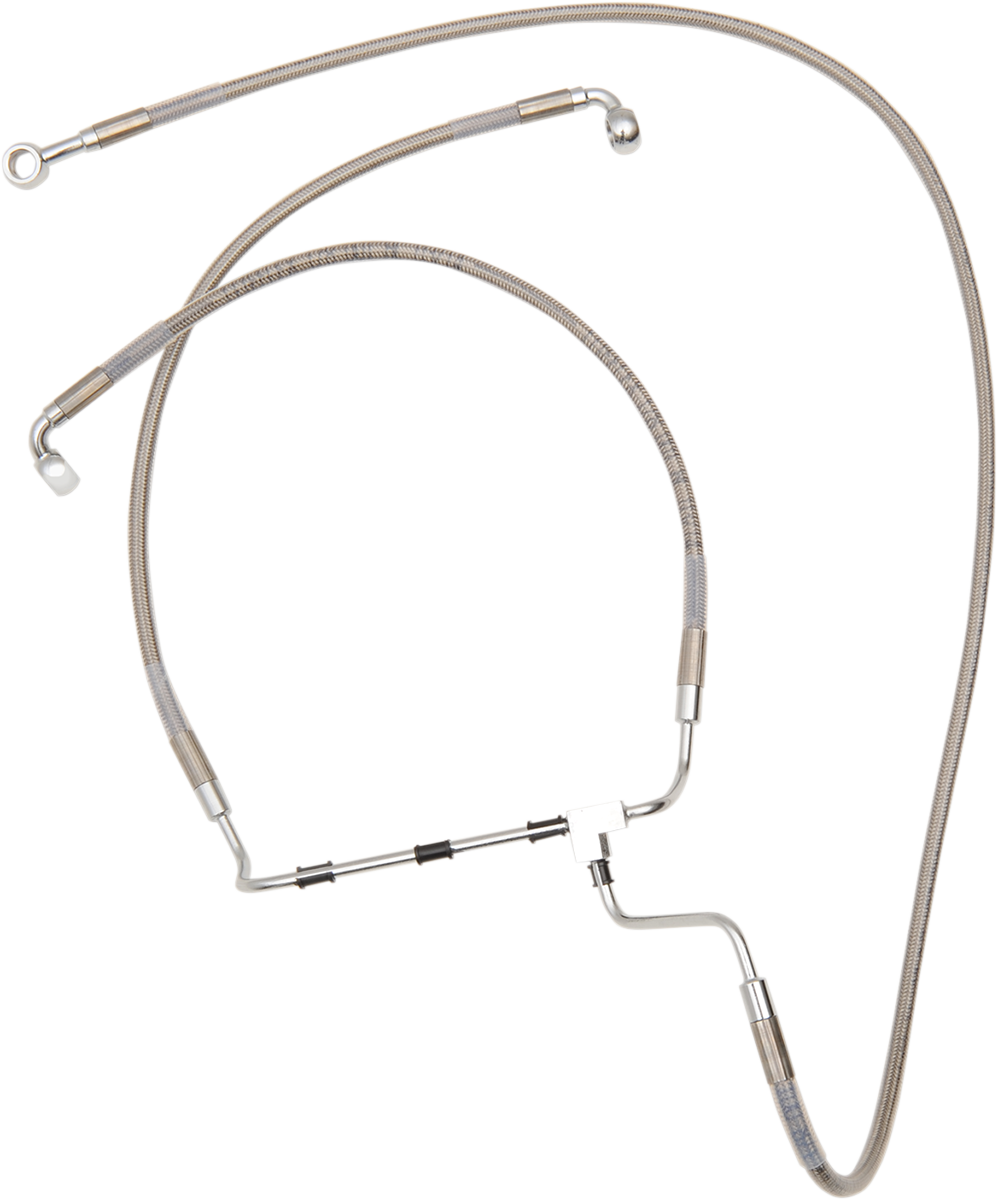DRAG SPECIALTIES Brake Line - +4" - Stainless Steel 614085-4