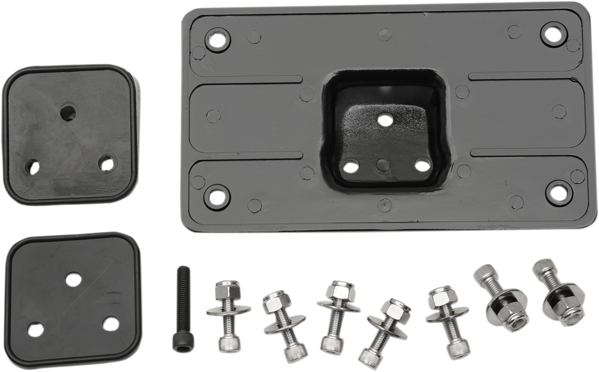 DRAG SPECIALTIES Fender License Plate Mount - Black 090204