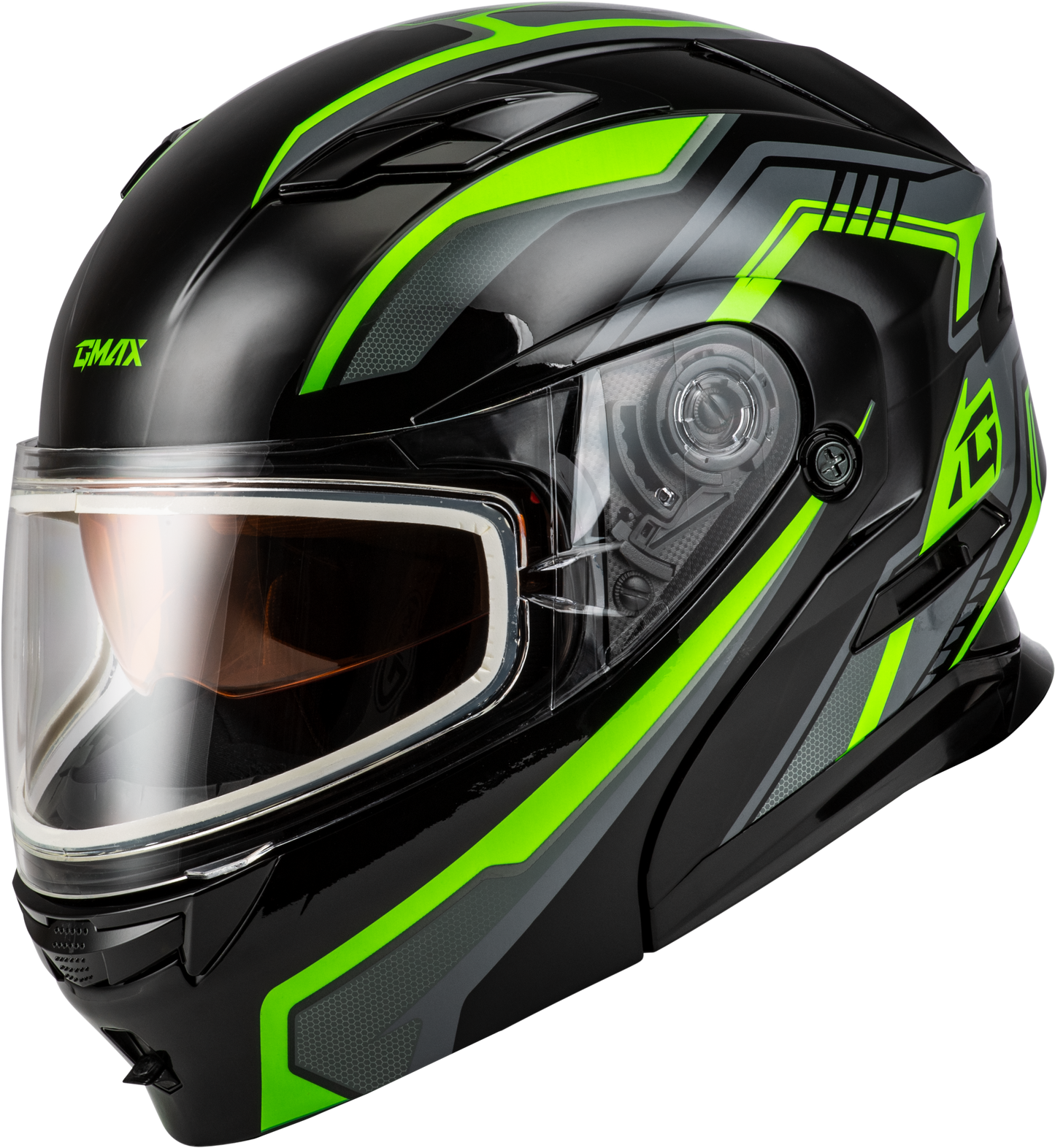 Md 01s Transistor Snow Helmet Black/Grey/Green Lg