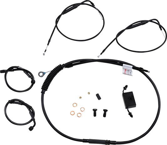 BURLY BRAND Handlebar Cable and Brake Line Kit - Extended - Sportsters - Clubman Handlebars - ABS B30-1270
