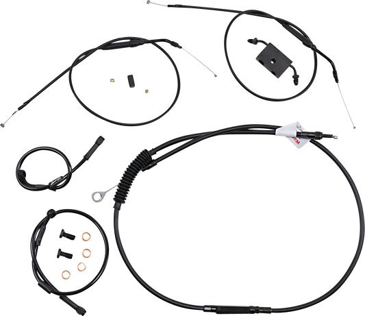 BURLY BRAND Handlebar Cable and Brake Line Kit - Extended - Sportsters - Tracker/Scrambler Handlebars - ABS B30-1271