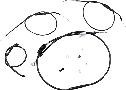 BURLY BRAND Handlebar Cable and Brake Line Kit - Extended - Sportsters - Tracker/Scrambler Handlebars - ABS B30-1272