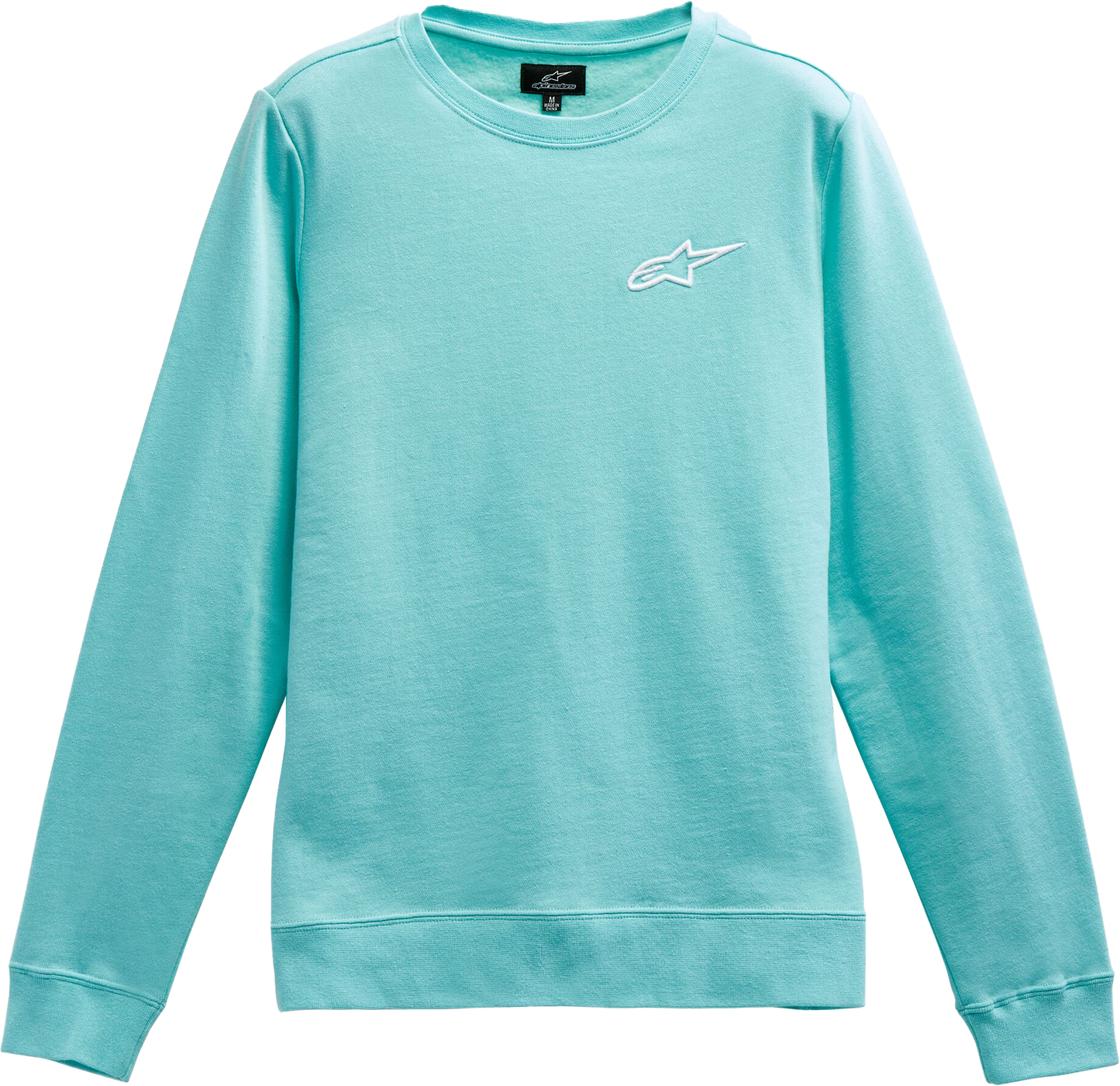 Women's Ageless Crew Fleece Light Aqua/White Xl