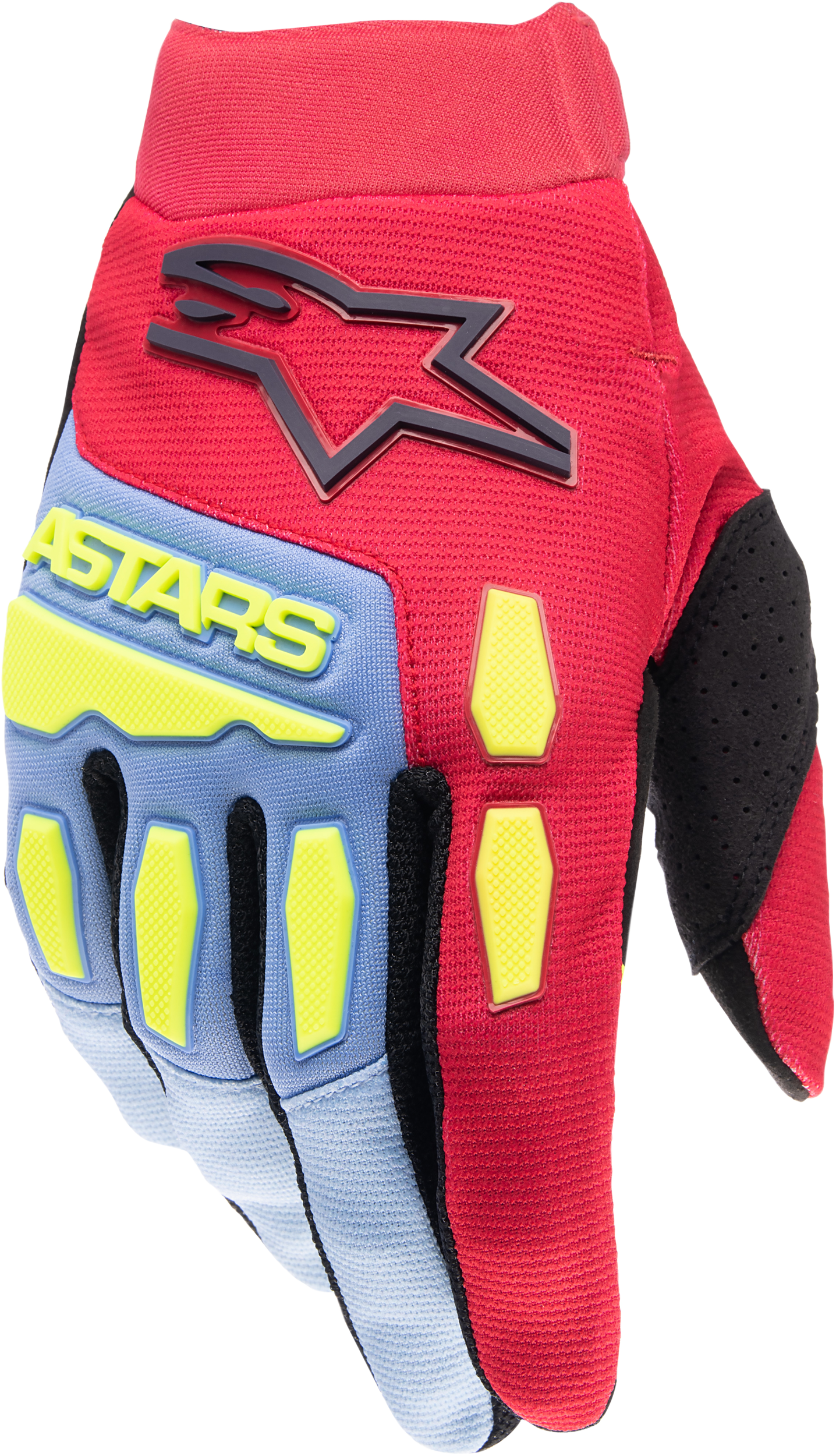 Youth & Kids Full Bore Gloves Light Blue/Red Berry/Blk Y3xs