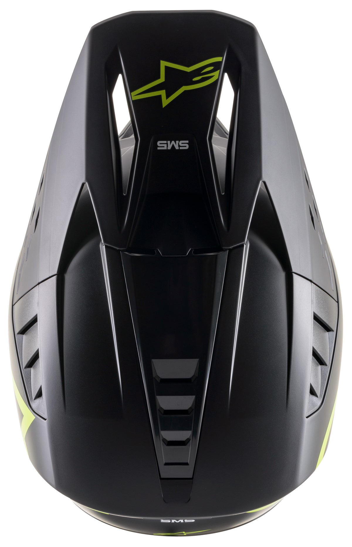 S M5 Compass Helmet Matte Black/Yellow Fluo Lg