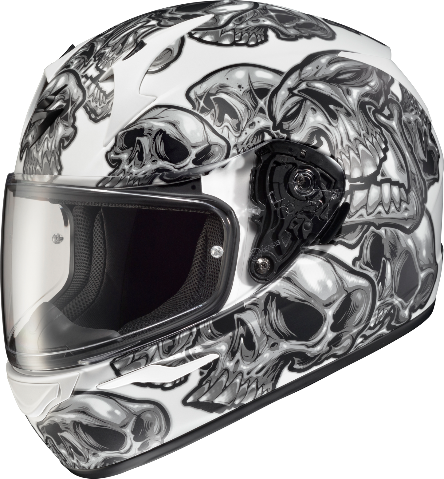 Exo R320 Full Face Helmet Skull E Silver Lg
