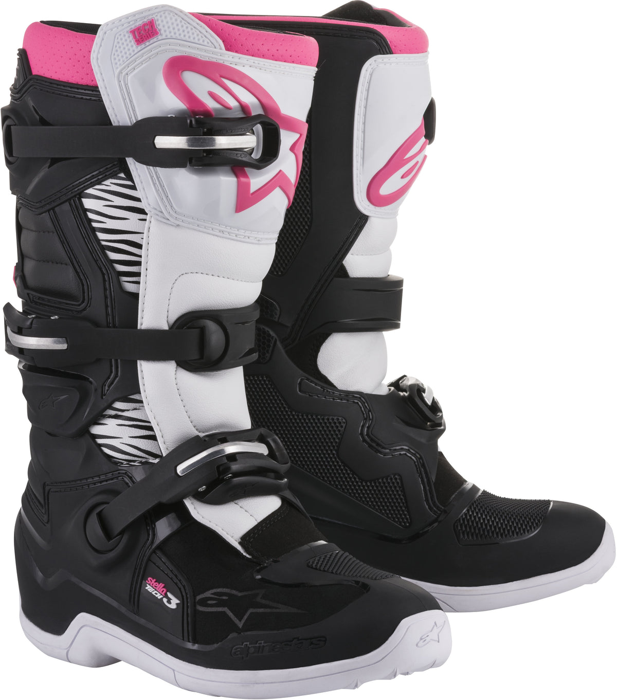 Tech 3 Stella Boots Black/White/Pink Sz 09