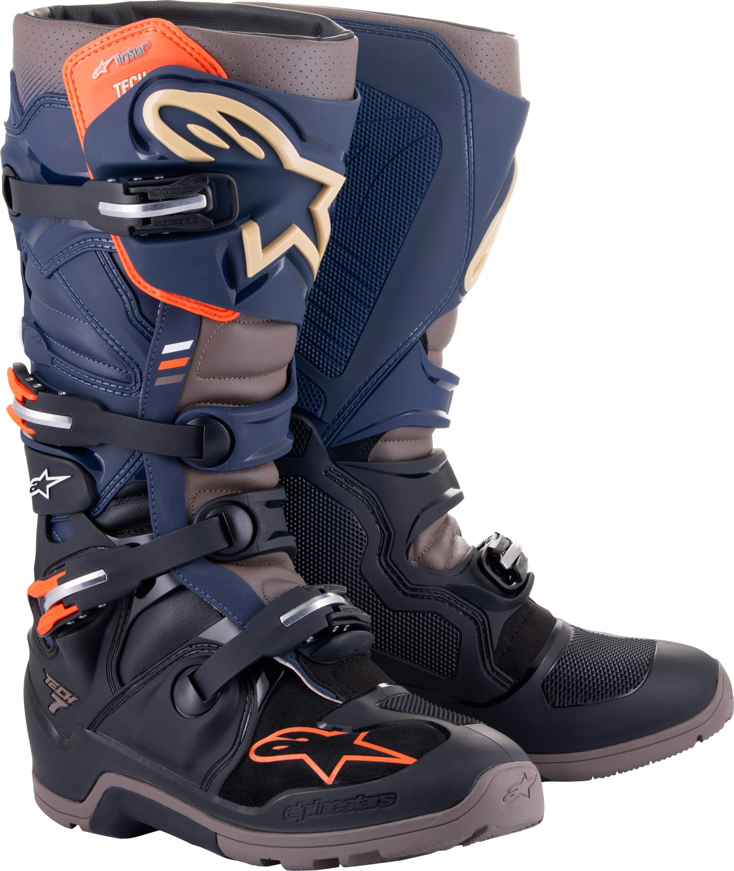 Tech 7 Enduro Drystar Boots Blk/Ngt Nvy/Wm Grey Sz 5