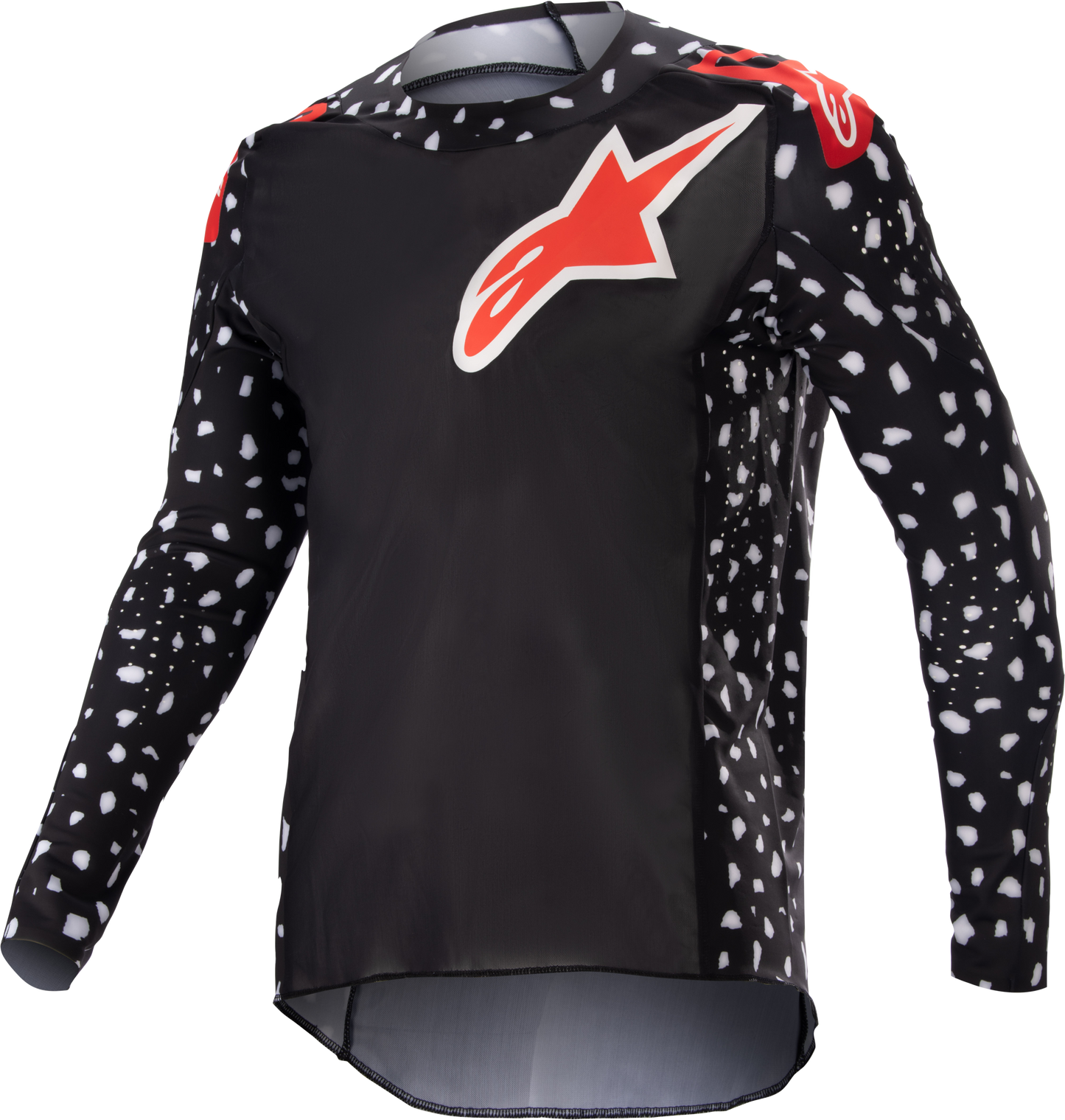 Youth Racer North Jersey Black/Neon Red Yx