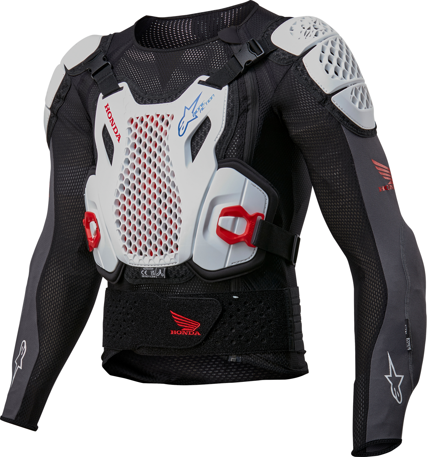 Honda Bionic + V2 Protection Jacket Blk/Wht/Blu/Br Red Md