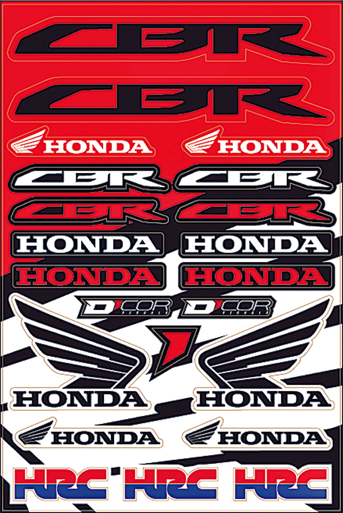 Honda Street Decal Sheet