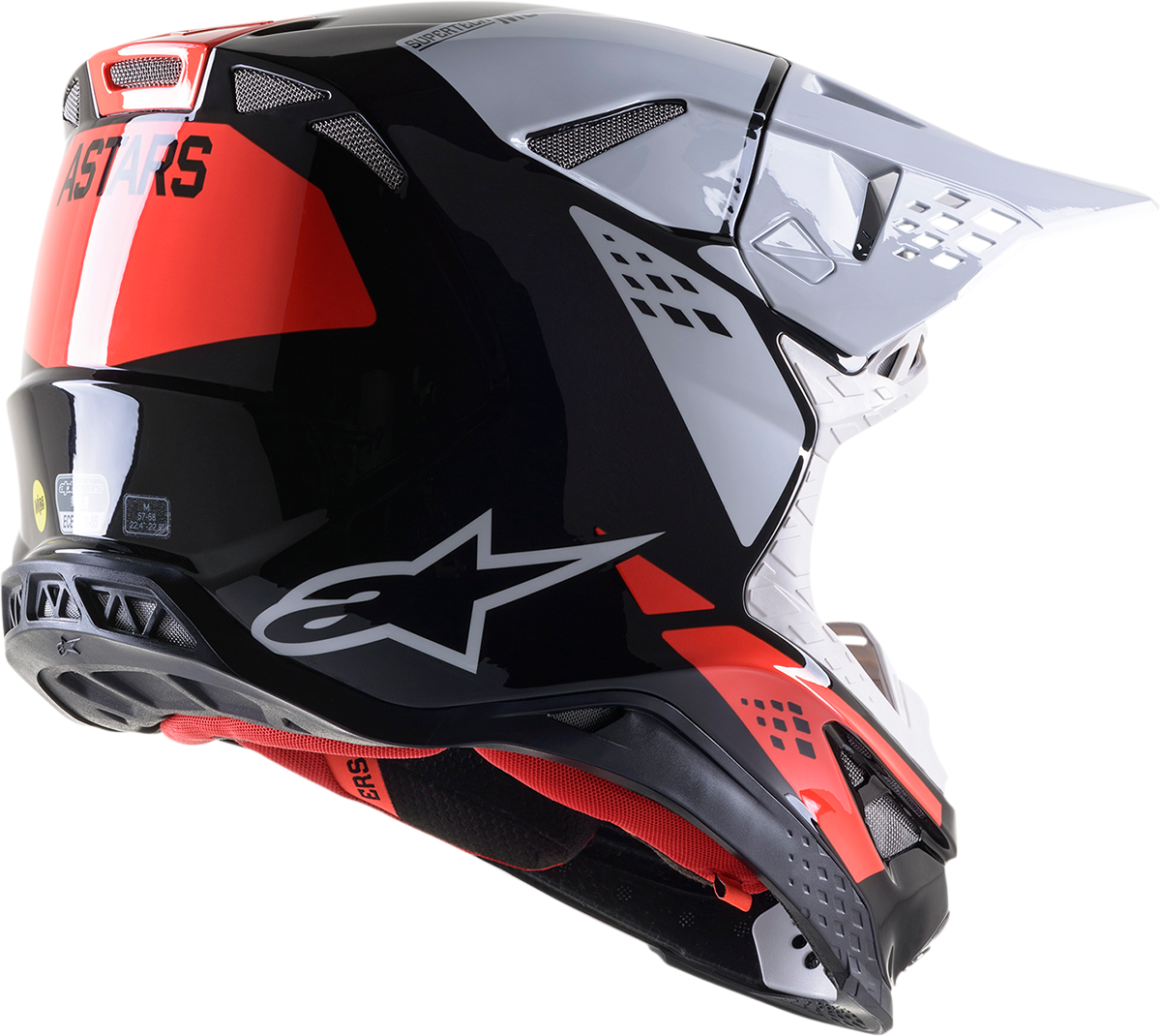 Supertech M8 Helmet - Factory - Black/White/Red - Medium