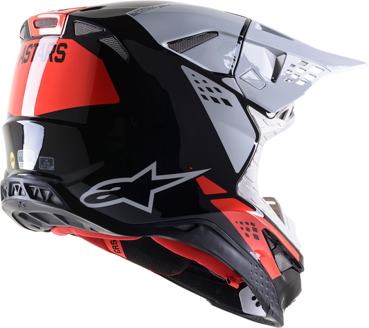 Supertech M8 Helmet - Factory - Black/White/Red - Medium