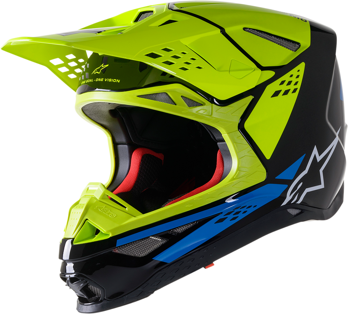 Supertech M8 Helmet - Factory - Black/Yellow/Blue - Small