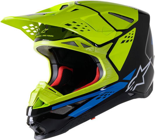 Supertech M8 Helmet - Factory - Black/Yellow/Blue - Medium