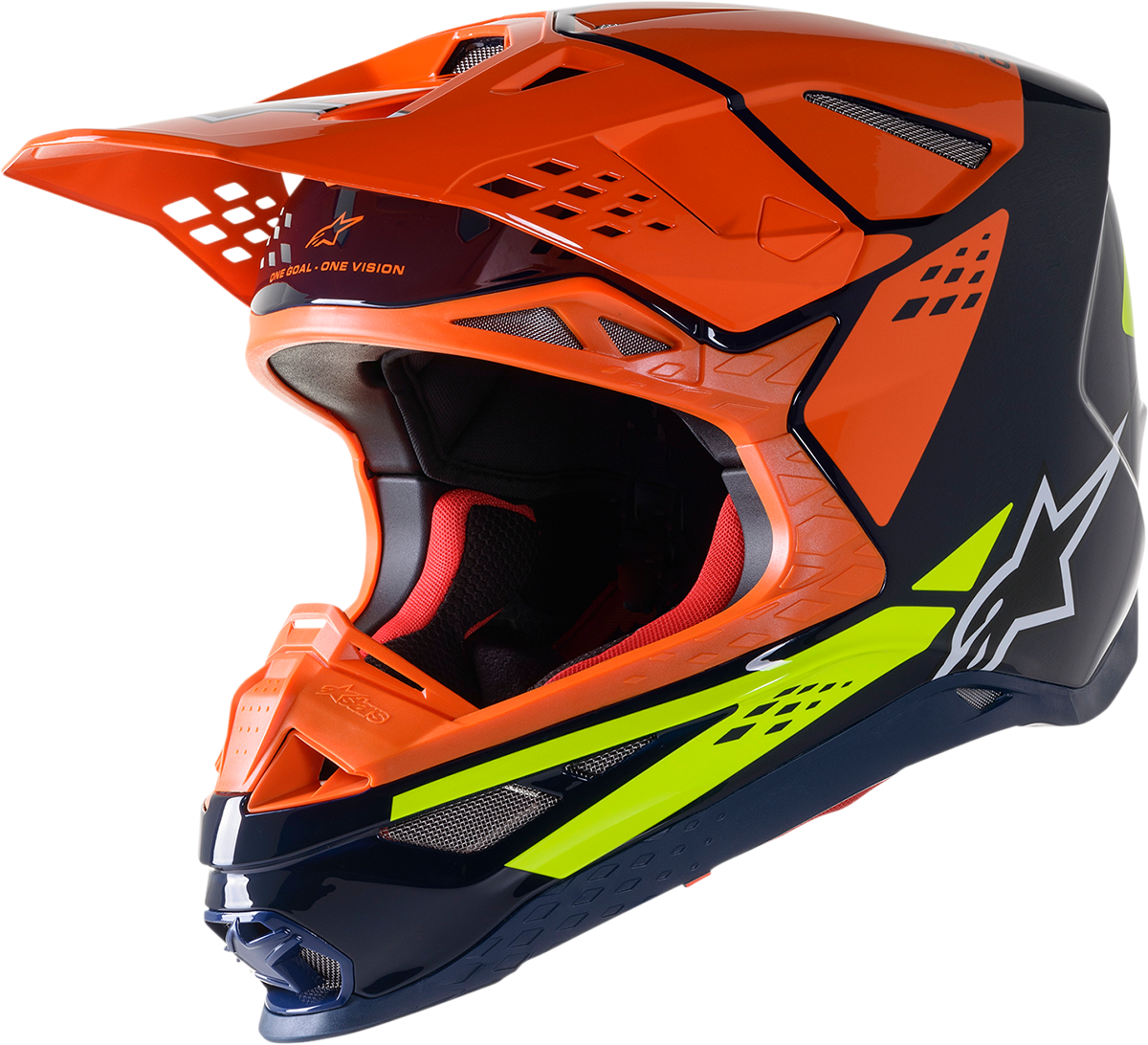 Supertech M8 Helmet - Factory - Blue/Orange/Yellow - Small