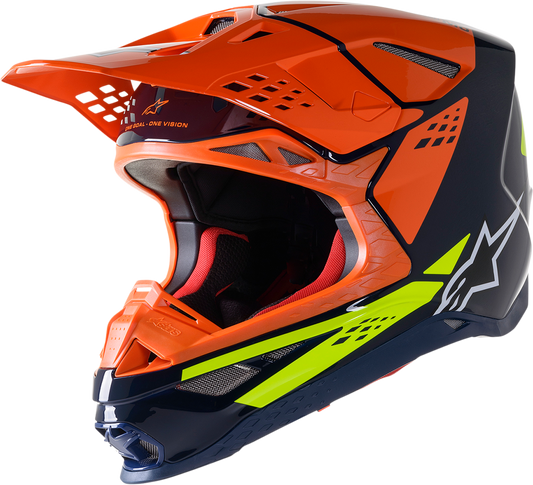 Supertech M8 Helmet - Factory - Blue/Orange/Yellow - Large