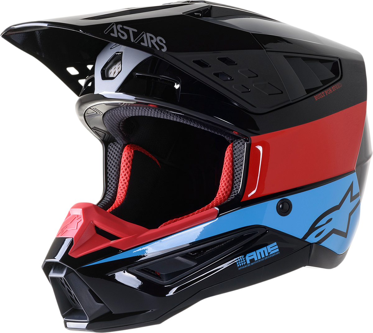 SM5 Helmet - Bond - Black/Red/Cyan - Small