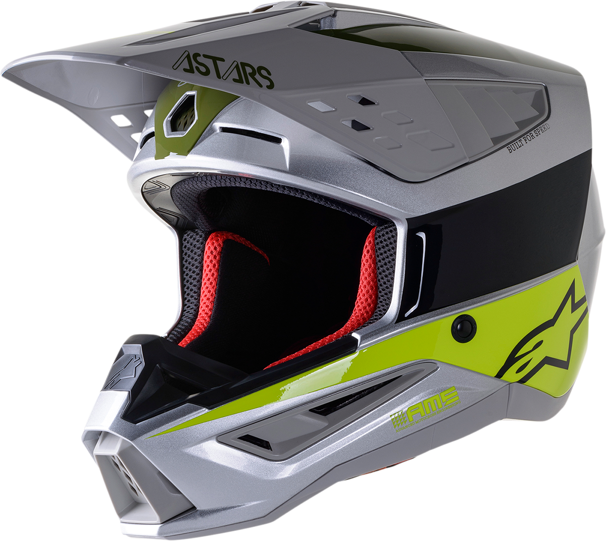 SM5 Helmet - Bond - Silver/Yellow/Green - Small