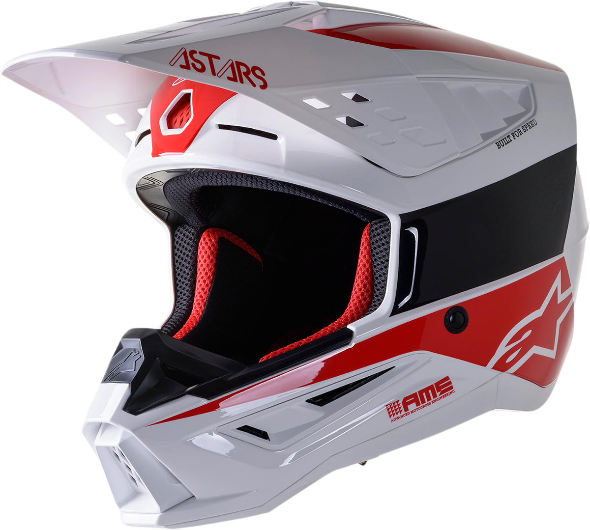 SM5 Helmet - Bond - White/Red - Large