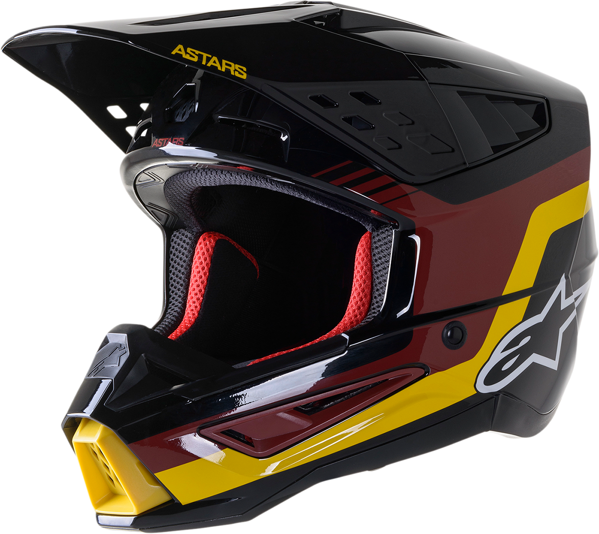 SM5 Helmet - Venture - Black/Bordeaux/Yellow/Glossy - Small