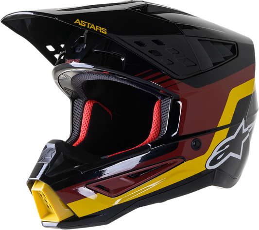 SM5 Helmet - Venture - Black/Bordeaux/Yellow/Glossy - Small