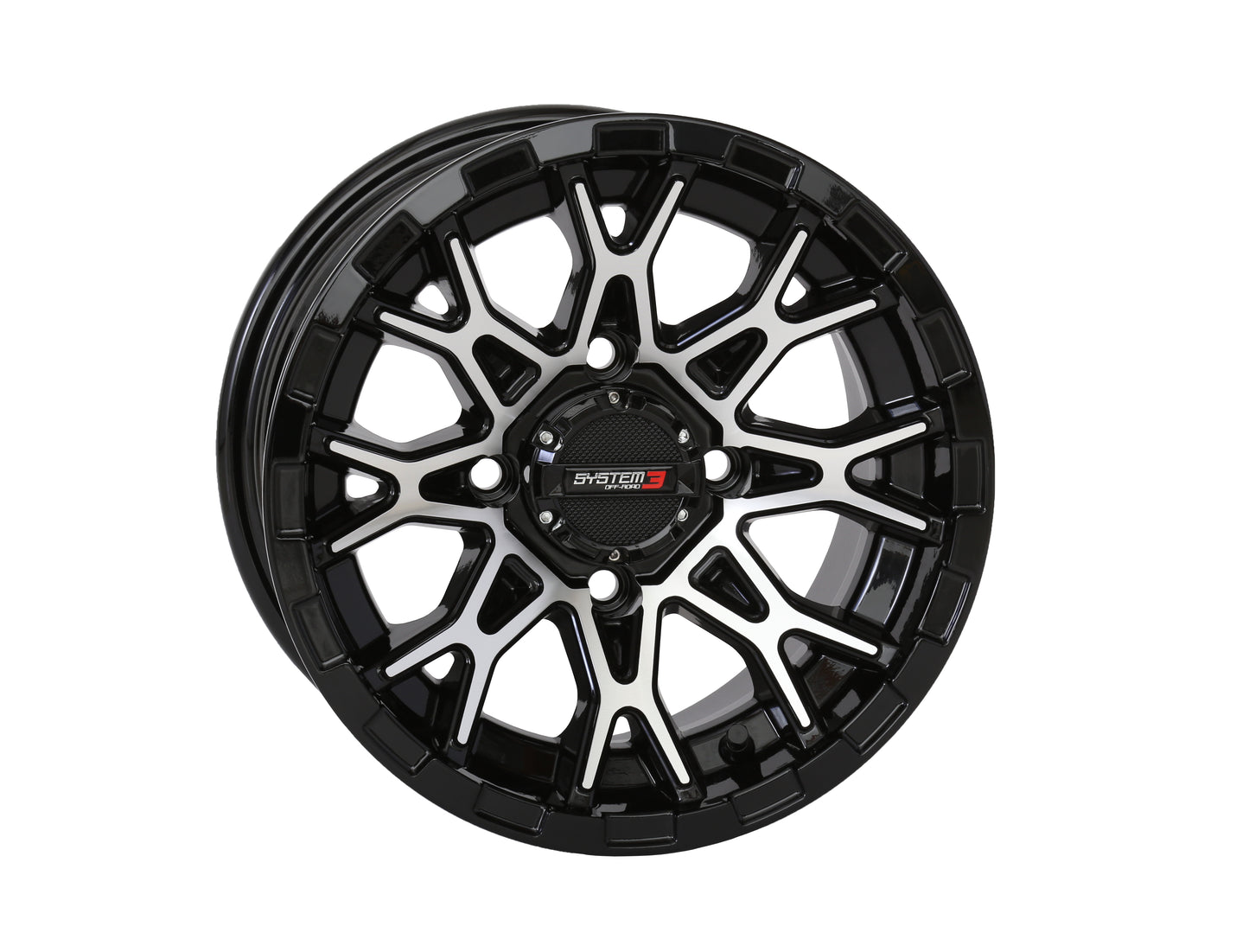 St6 Wheel 12x7 4+3 (+10mm) 4/110 Gloss Black/Machined